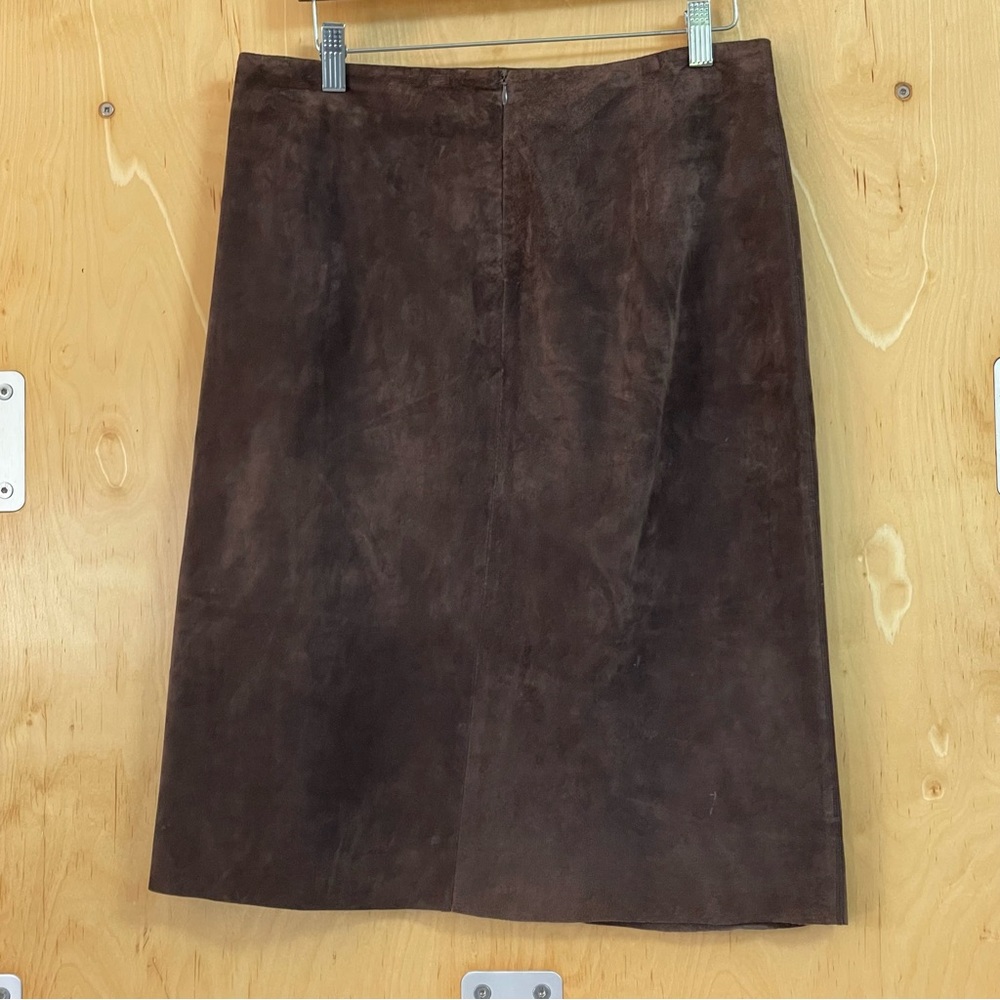 Brown suede skirt